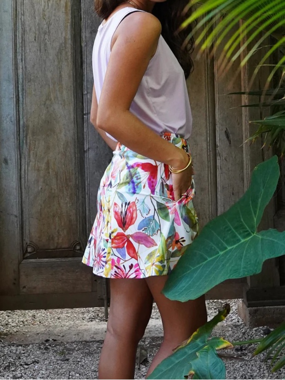 RipSkirt Hawaii Wrap Skirt Wildflower Watercolor Length 1 Swim Coverup Large